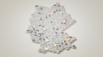 Eine 3D-Karte Deutschlands